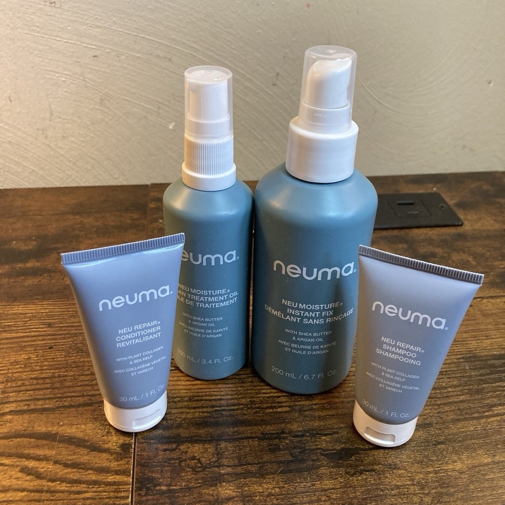 Neuma Hair Care‎ Set Shampoo Conditioner Argan Oil Treatment Leave In Spray